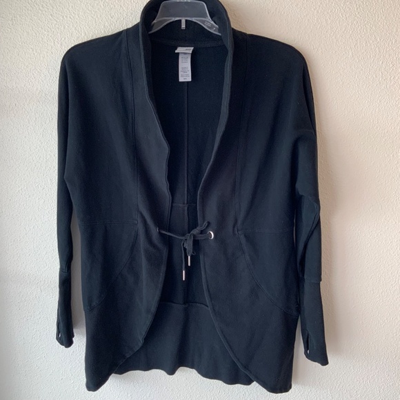 LIKE NEW! Champion Cardigan Sweatshirt Black Size Medium - Picture 2 of 5